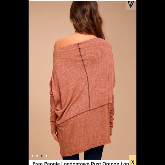 Free People We The Free Londontown Off-the-Shoulder Sweater Sand XS - Picture 3 of 9